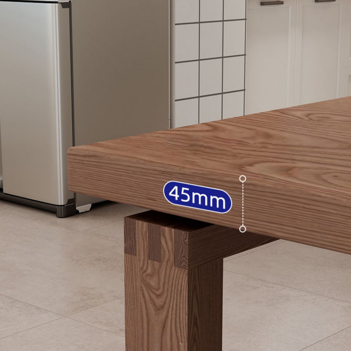 Modern Rectangle Wood Dining Table 1/2/4/5 Pieces Dining Set for Kitchen