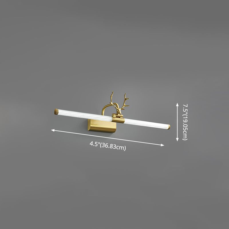 Vanité moderne Lights Lights Copper 1-Light Wall Éclairage mural pour salle de bain