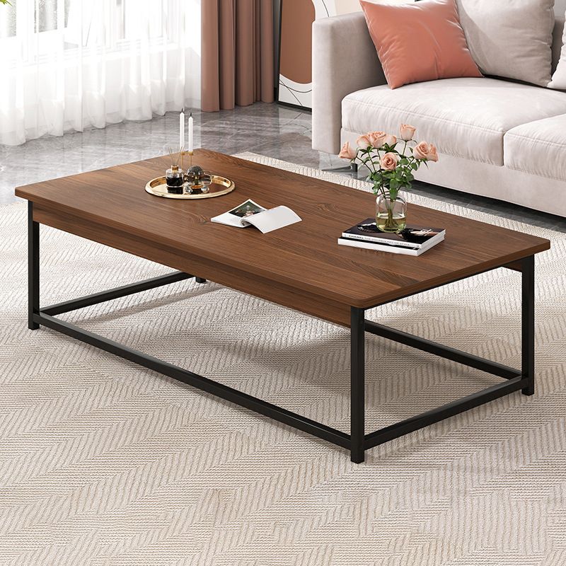 Frame Base Rectangular Modern Style Wood Table Metal Bottom Frame Coffee Table