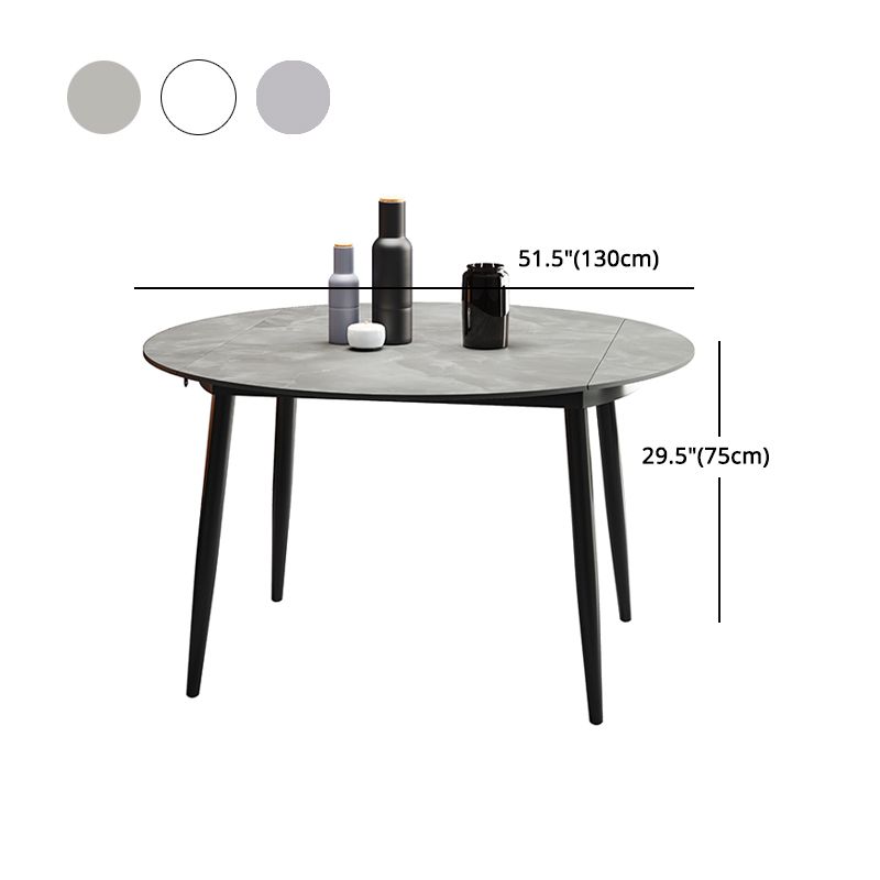 Modern 1/3/4/5/7 Pieces Dining Sintered Stone Dining Table Set with Metal Legs for Home