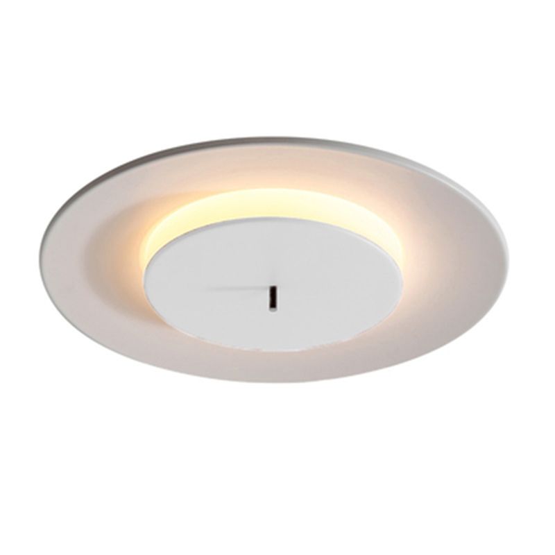 Montaje empotrado LED de hierro forjado en lámpara de techo circular acrílica de simplicidad moderna para guardarropa
