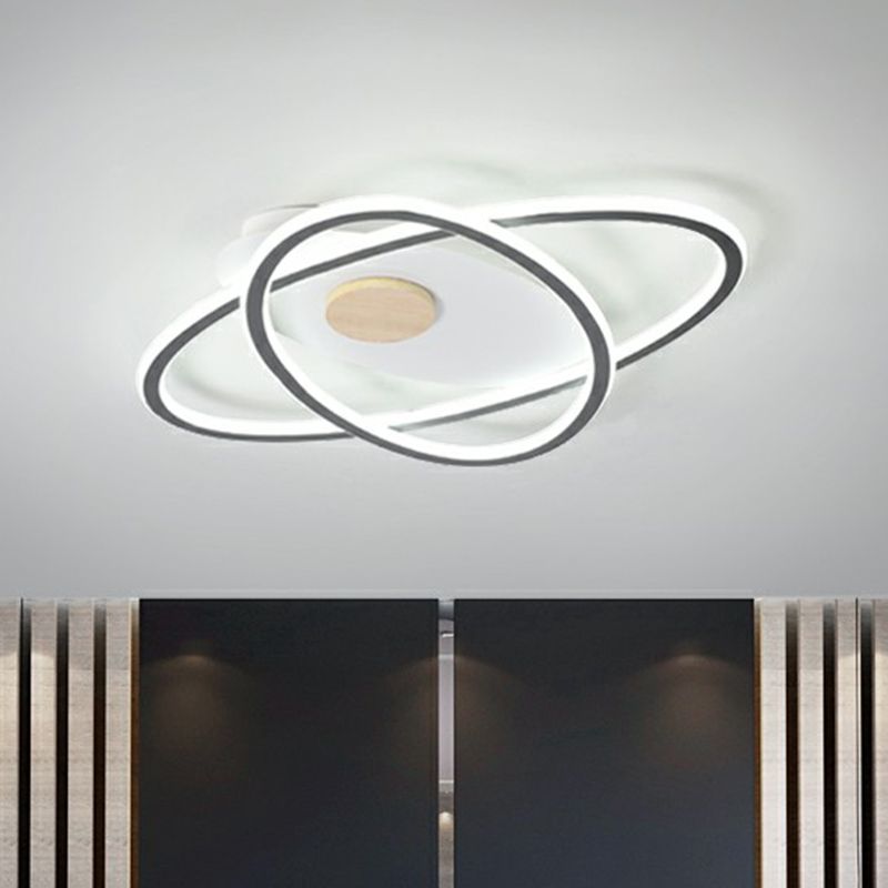 Oval Flush Mount Ceiling Lighting Fixture Simplicity Acrylic LED Flush Mount for Bedroom