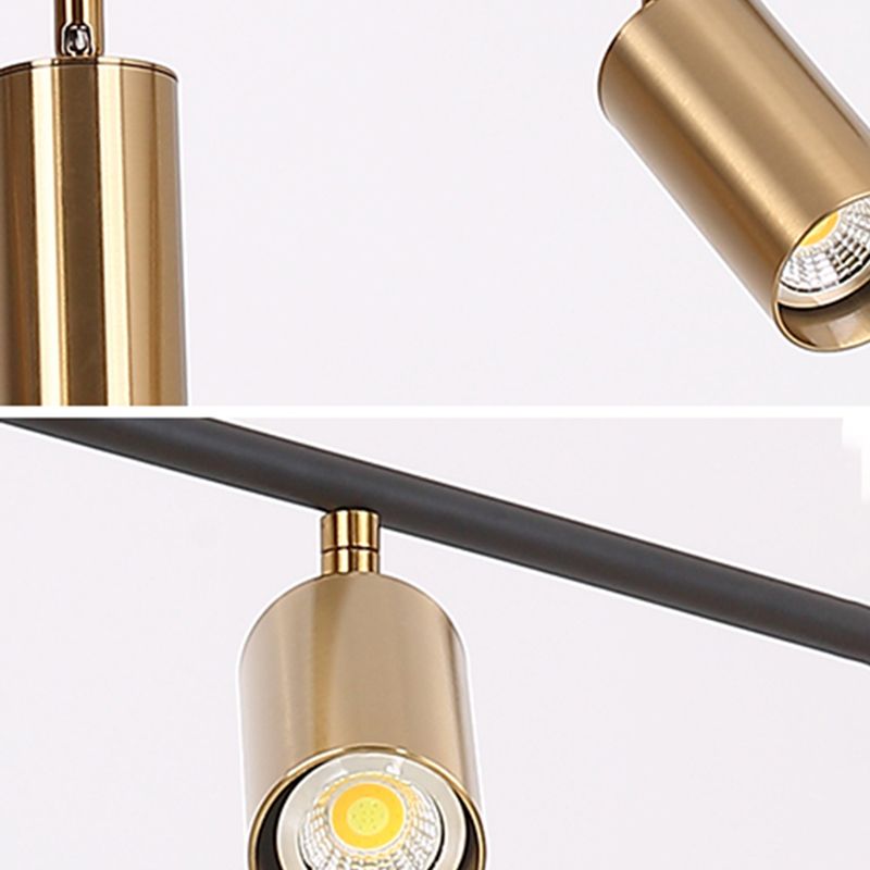 Cylinder Island Lights Contemporary Metal Island Lighting Fixture for Kitchen