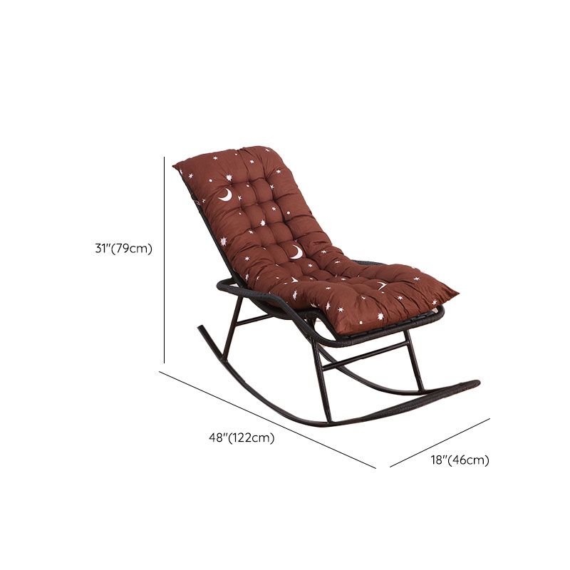 Mid Century Modern Style Rocking Chair Single Indoor Rocking Chair with Cushion