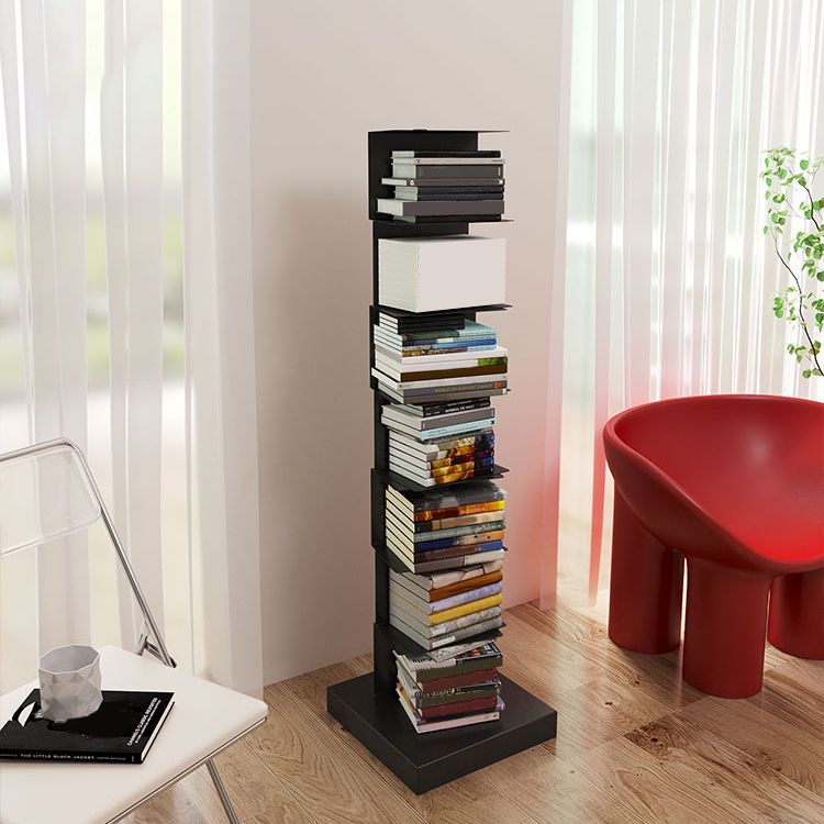 Modern Style Bookshelf Closed Back Standard Metal Bookcase for Study Room