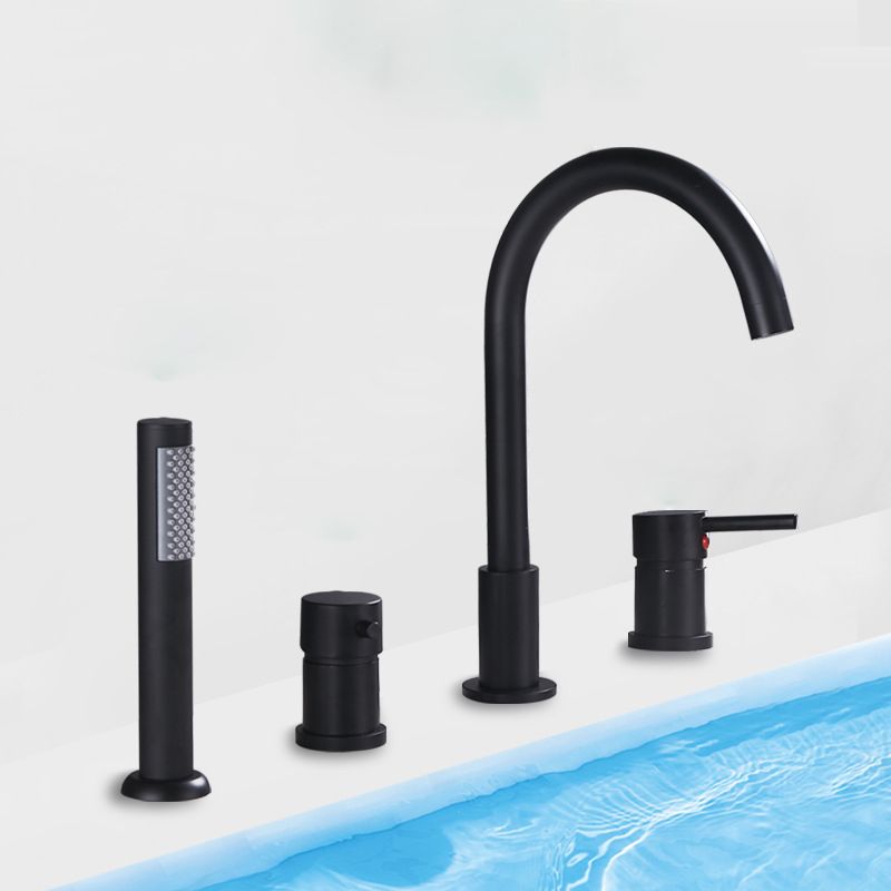 Deck Mounted Metal Roman Tub Faucet Low Arc Roman Tub Faucet Set