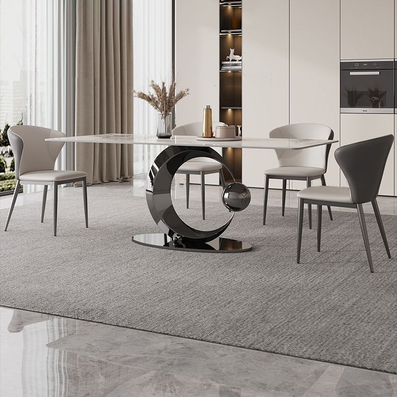 1/4/5/7 Pieces Dining Chairs Set White Rectangular Dining Room Table for Home