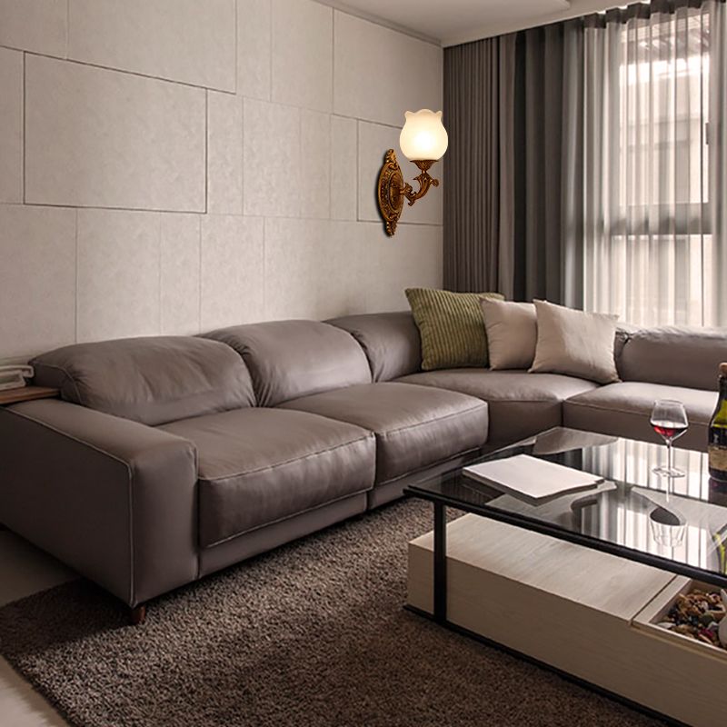 Petal Milk Glass Wall Light