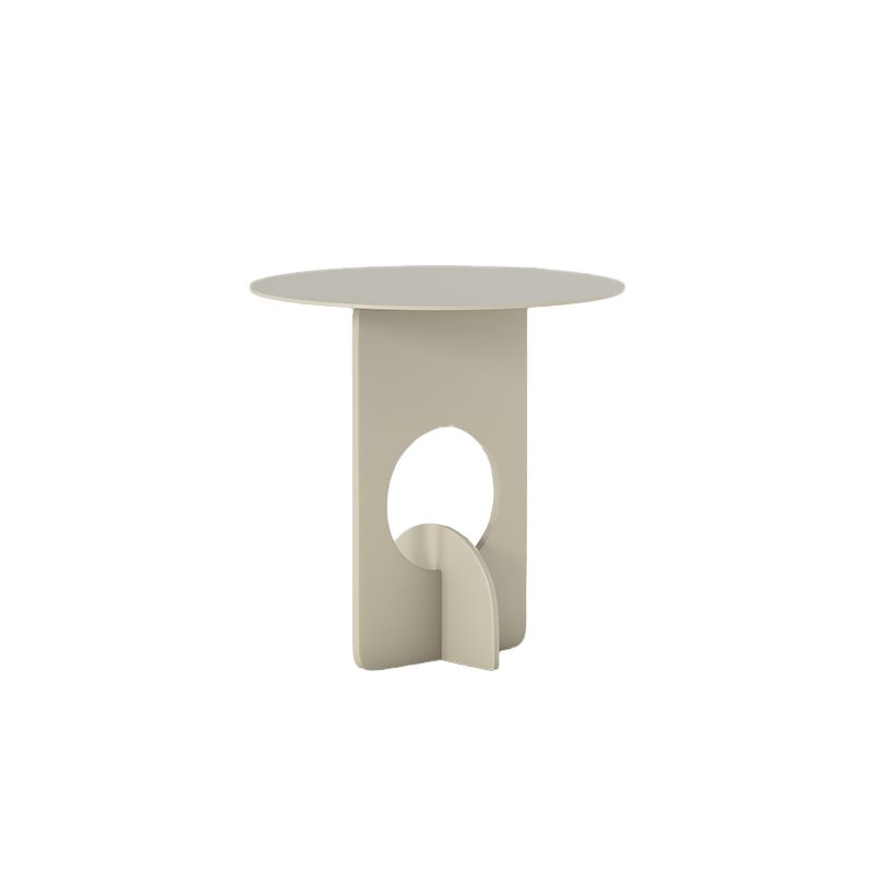Mid-Century Round Side End Table Metal Abstract End Table for Living Room