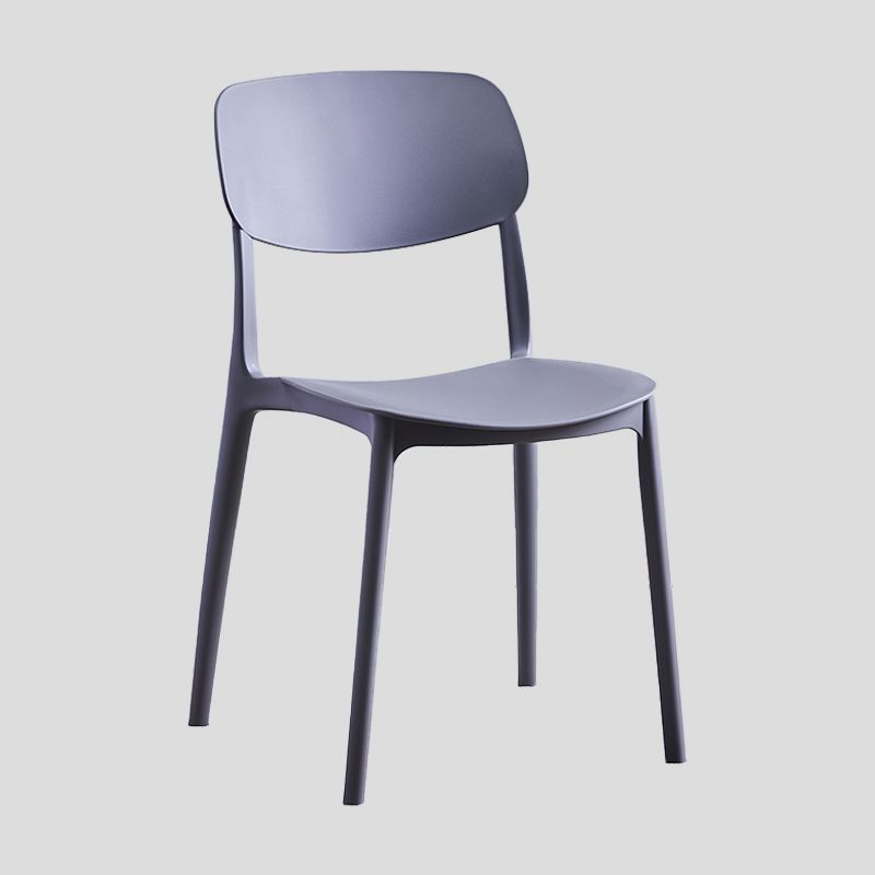 Sillas de comedor de plástico de estilo contemporáneo, respaldo abierto, silla lateral para cocina