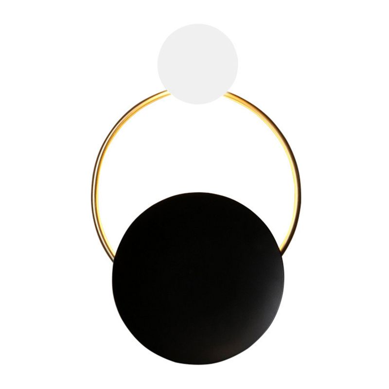 Modern 2-Light Golden/Black Vanity Light Shaded Bathroom Wall Light Sconces