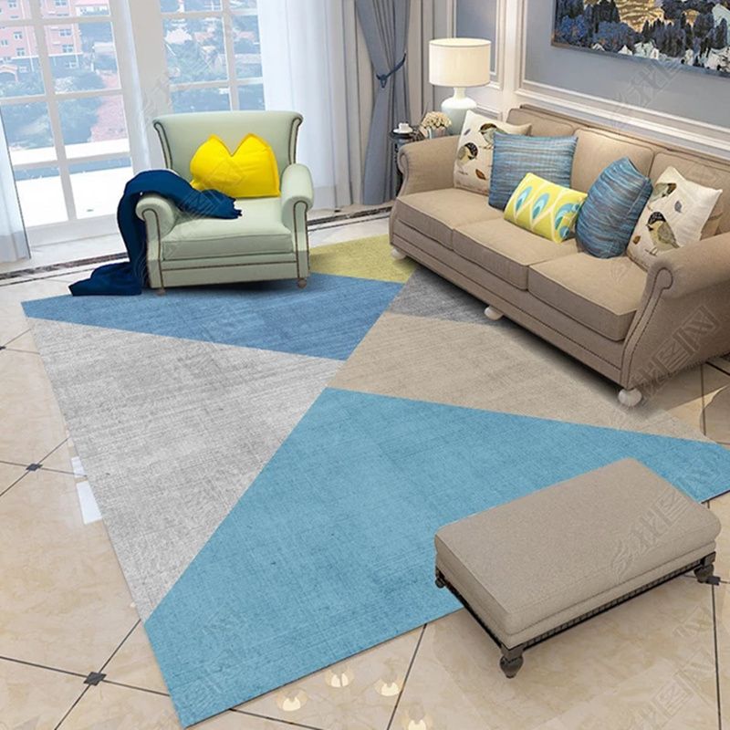 Black Minimalist Rug Blending Graphic Rug Washable Indoor Rug for Drawing Room