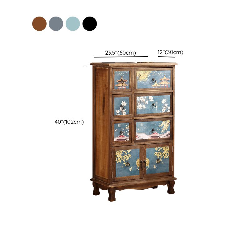 Nautical Combo Dresser Solid Wood Storage Chest Dresser for Bedroom