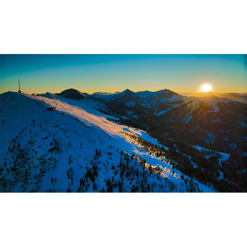 Mountain View Wall Mural Wallpaper Modern Style Mildew Resistant for Bedroom