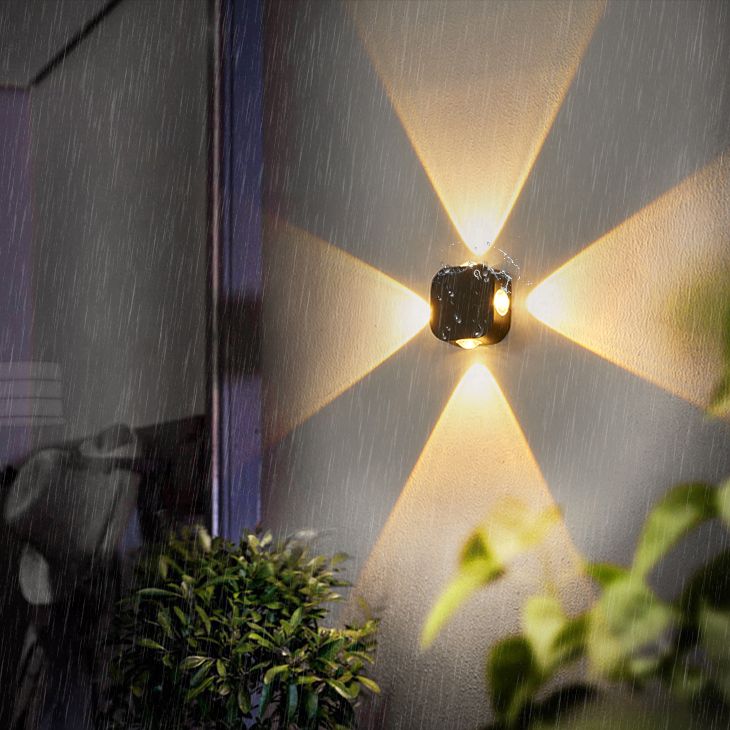 Square Shape Metal Wall Lighting Modern Style Multi Lights Wall Mounted Lighting