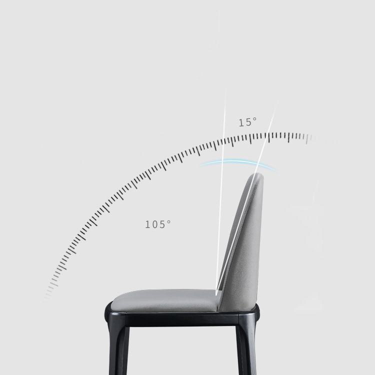 Contemporary Style Leather Chair Wooden Parsons Armless chair for Dining Room