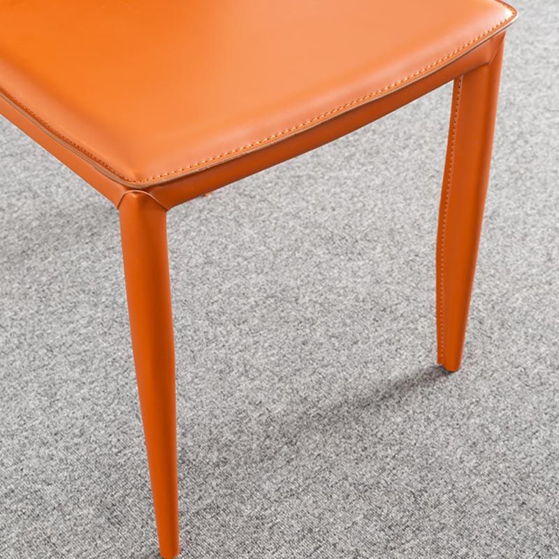 Leather Side Dining Chair Parsons Indoor Chair for Dining Room