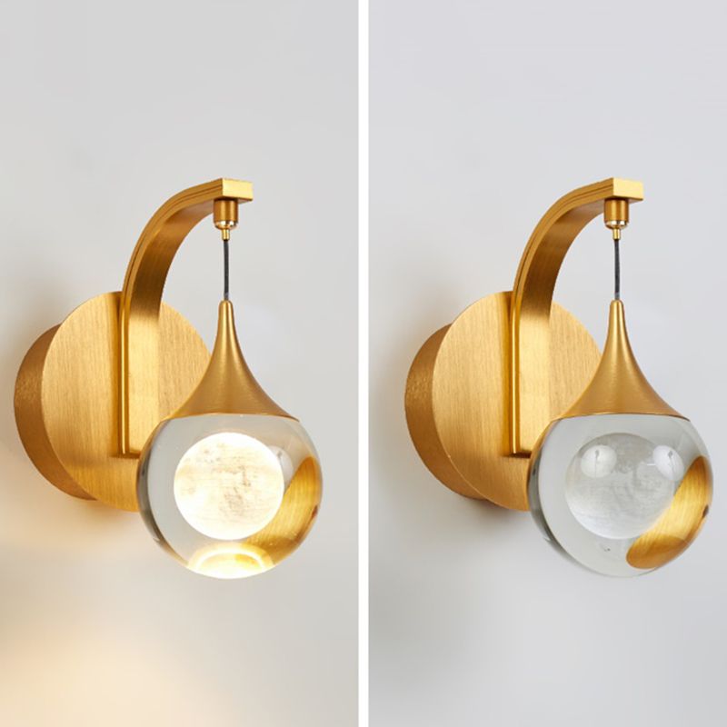 Moderne creatieve stijl Globe Wall Schonce Crystal 1 Light Sconces