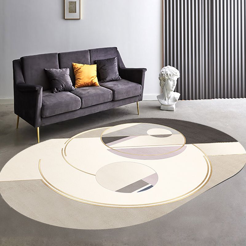 Neuheit Farbblock Teppich Polyester Indoor Teppich Nicht-Rutsch-Rückseite Teppich für Wohnzimmer
