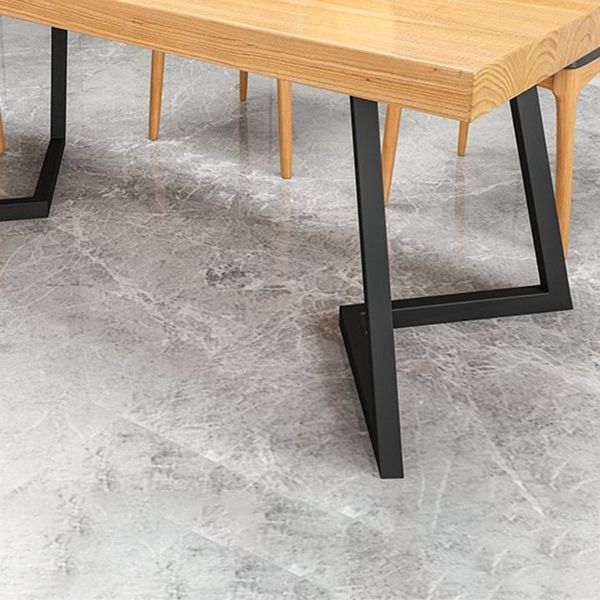 Industrial Natural Dining Set Rectangle 1/2/4/5/6/7 Pieces Dinette Set