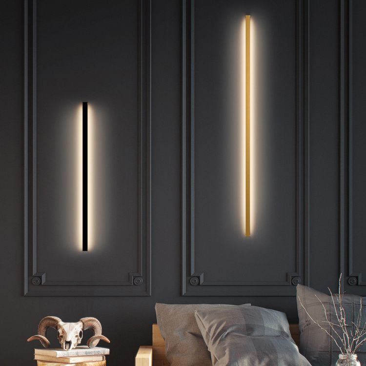 Modern Style Linear Wall Sconce Lights Metal 1 Light Wall Light Sconces