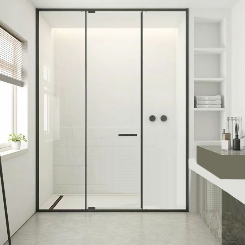 Full Narrow Frame Pivot Shower Door Tempered Glass Shower Door