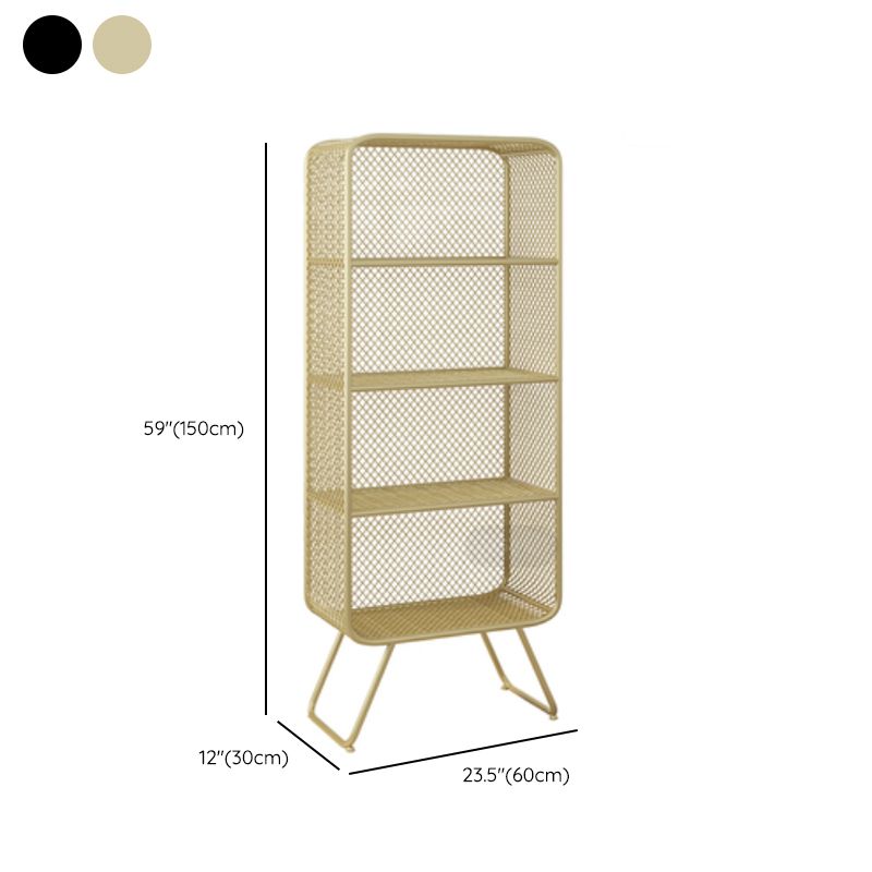 11" Wide Glam Shelf Bookcase Closed Back Metal Shelves Included Bookshelf