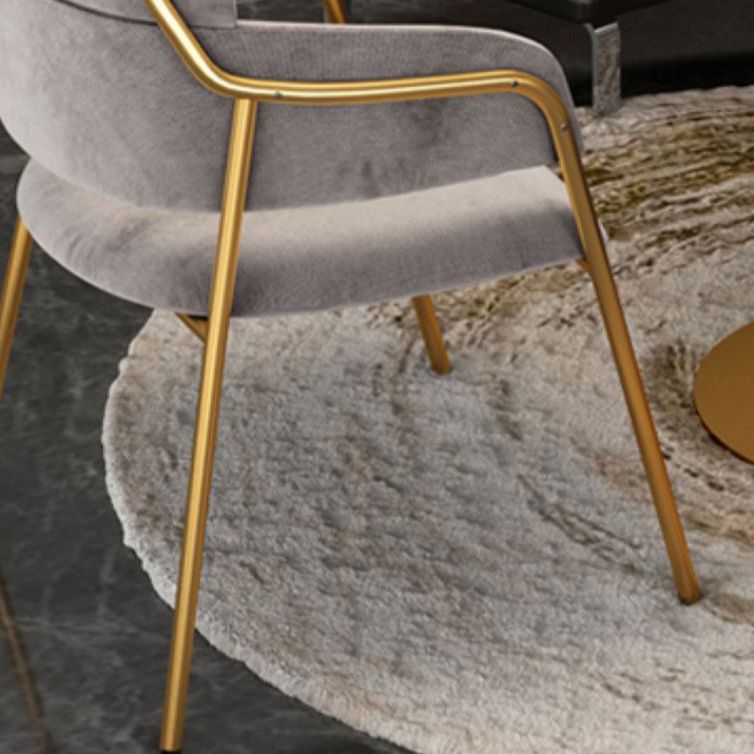 1/2/4/5 Pcs Metal Glam Dining Room Set with Round Table and Arm Chairs Dining Set