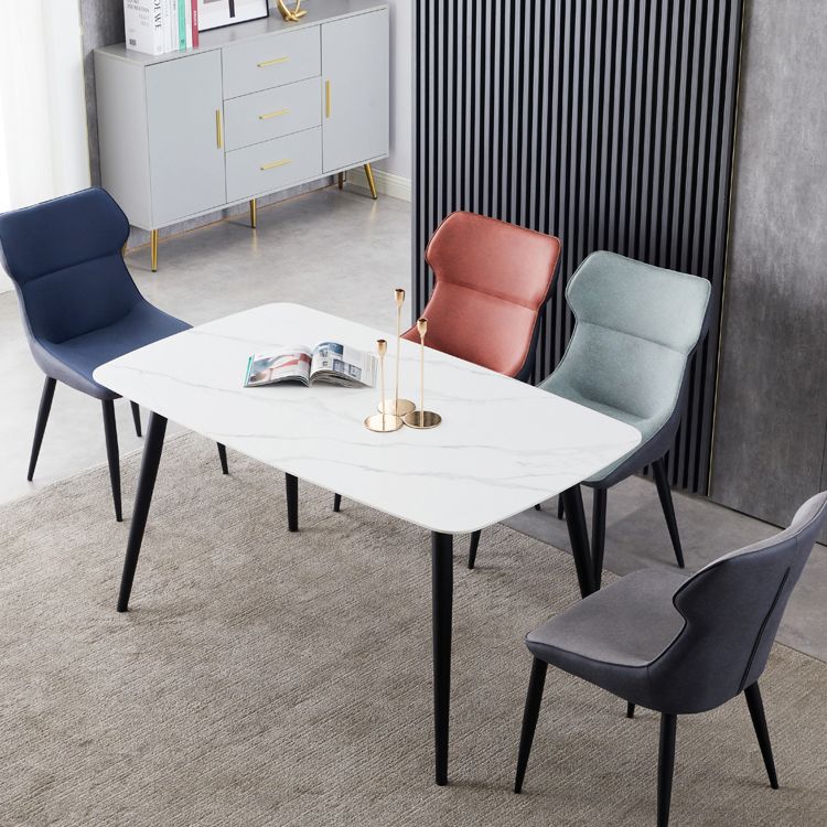 Sillas de cocina contemporáneas, silla auxiliar con brazo de comedor y patas de metal