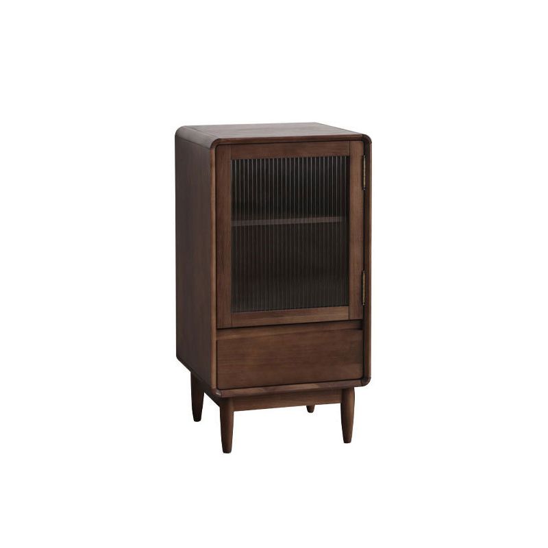 33.46"/42.52" Tall 1- Door Wooden Cabinet , 1- Drawer Rectangle Accent Cabinet