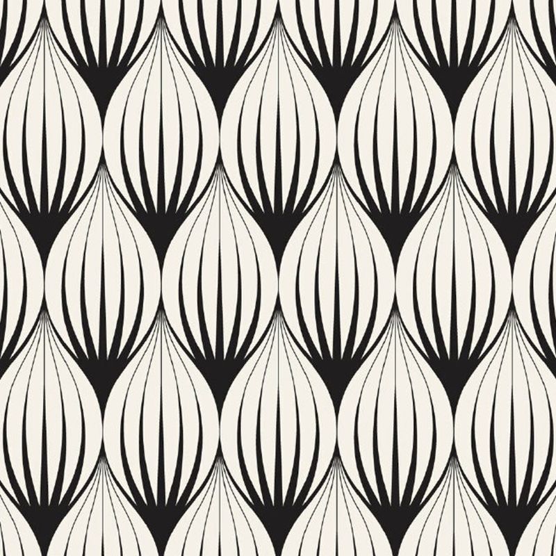 Black-White Raindrop Mural Decal Moisture Resistant Modern Bedroom Wall Covering