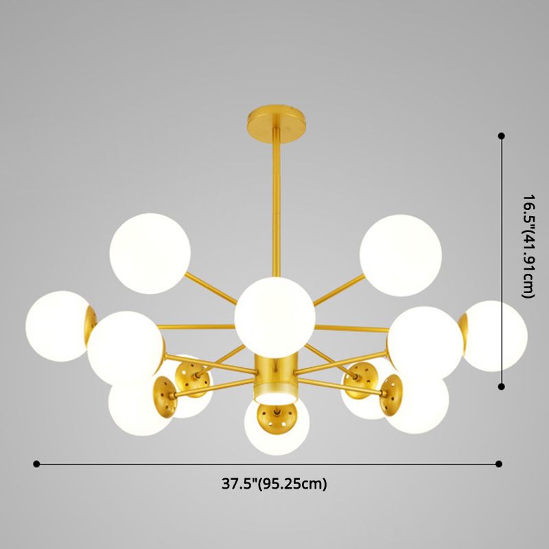 Spherical Chandelier Light Ultra-Contemporary Glass Ceiling Pendant for Living Room