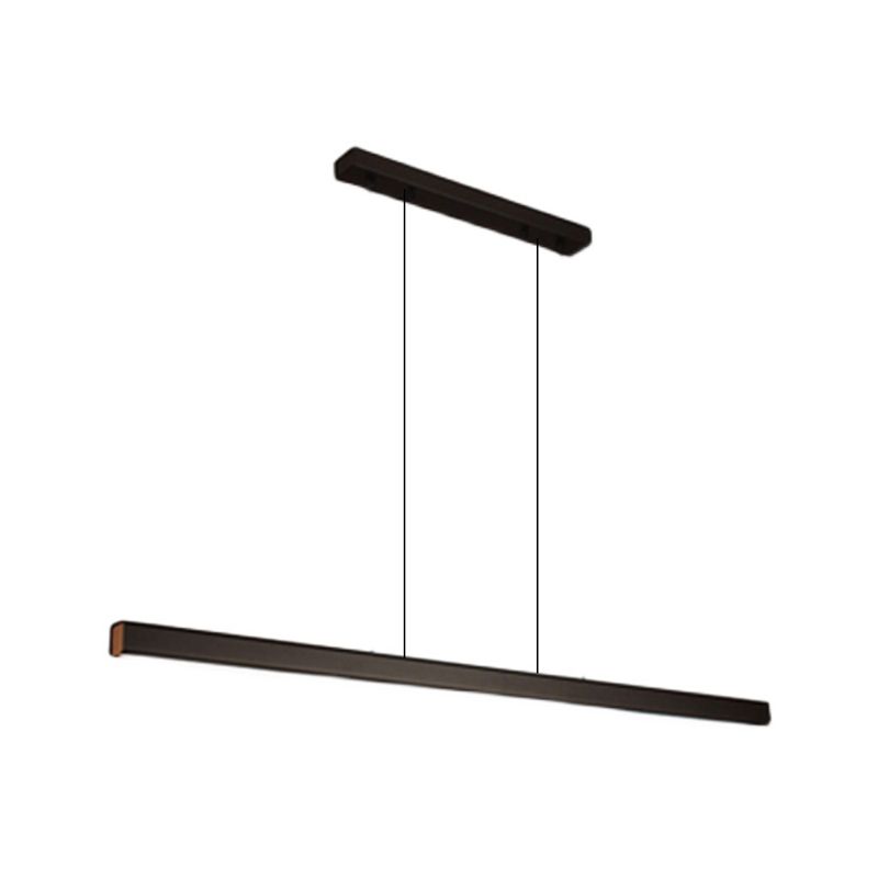 Rectangle moderne LED Island Chandelier 1-Light Office Pendant Lighting avec une teinte acrylique