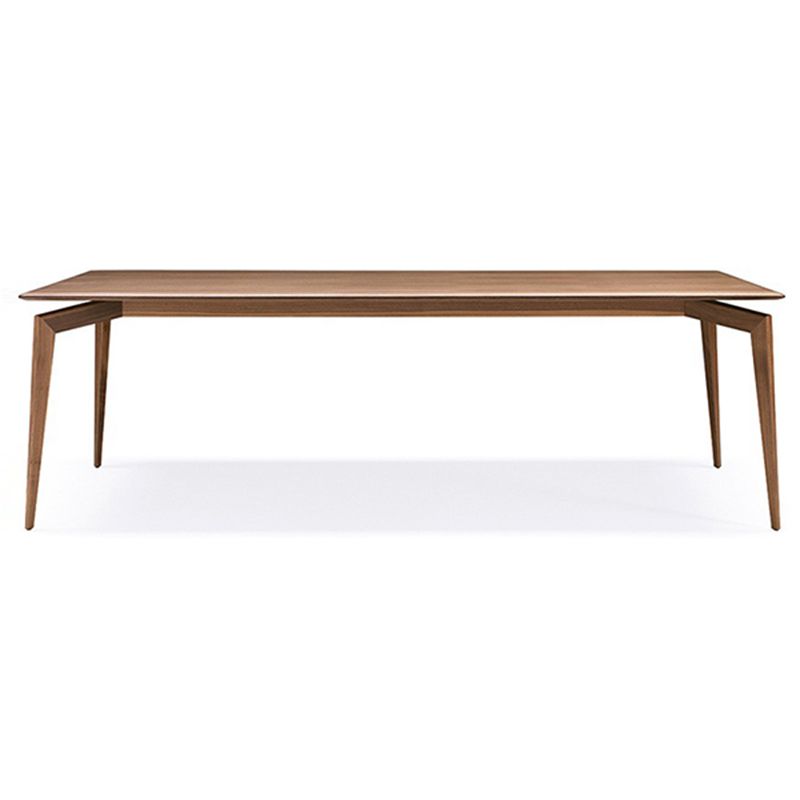 Table à manger moderne de la table en bois de cendre rectangle avec 4 jambes pour le restaurant