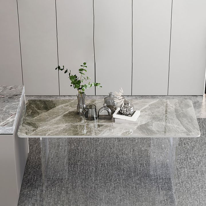 Modern 1/2/4/5/6 Pieces Dining Set Rectangle Stone Dining Table for Dining Room