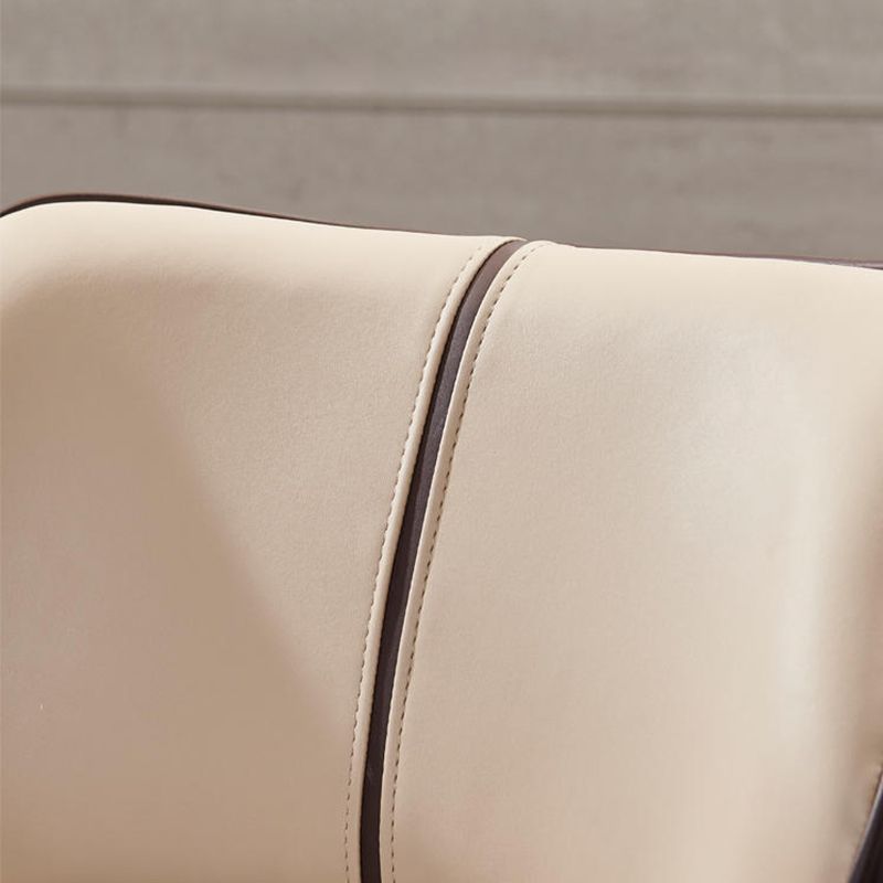 Faux Leather and Metal Side Chair Set Modern Dining Side Chair