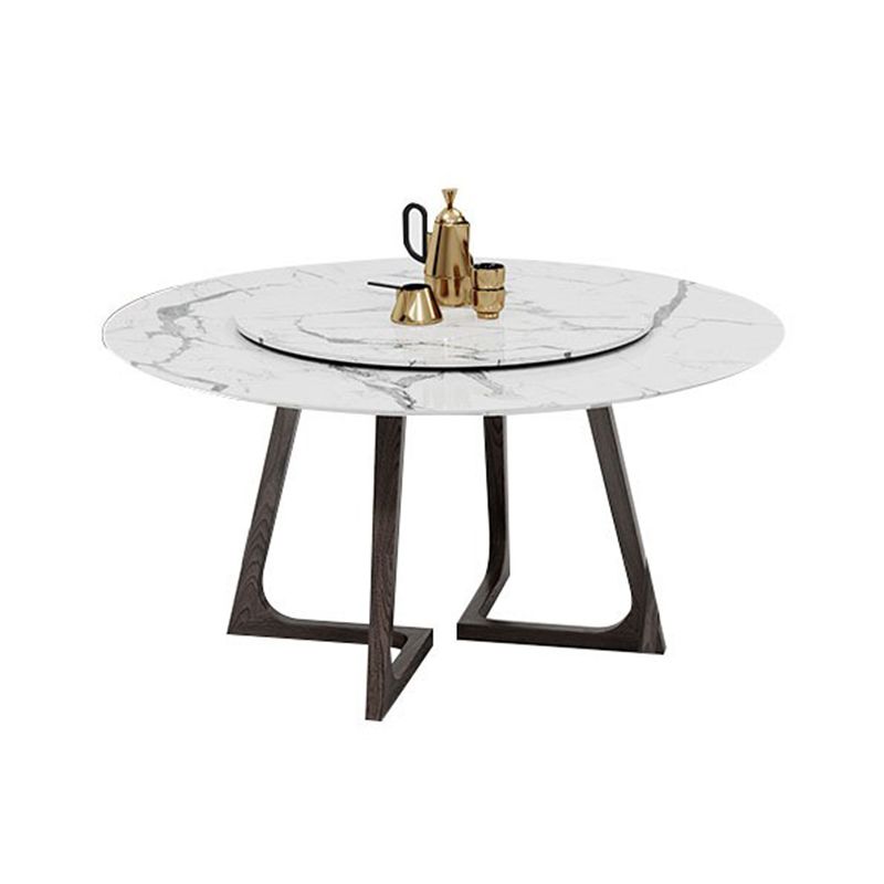 Metal and Stone Table Glam Style Minimalist Home Round Dining Table