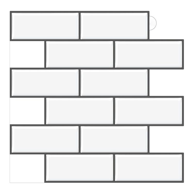 Peel & Stick Subway Tile PVC Stain Resistant Rectangle Peel and Stick Tile for Kitchen