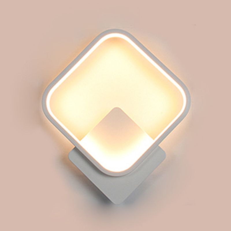 Modernism Single White/Black Wall Mounted Sconce Metal LED Wall Light