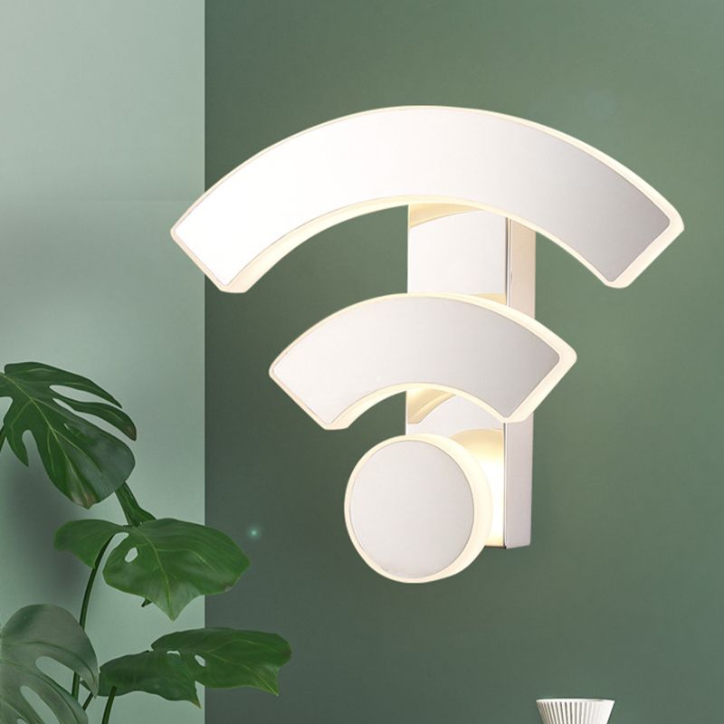 Acryl Wifi-achtige wandmontage Lichtlijn Noordse LED Witwand SCONCE LAMP IN WIT/WART LICHT