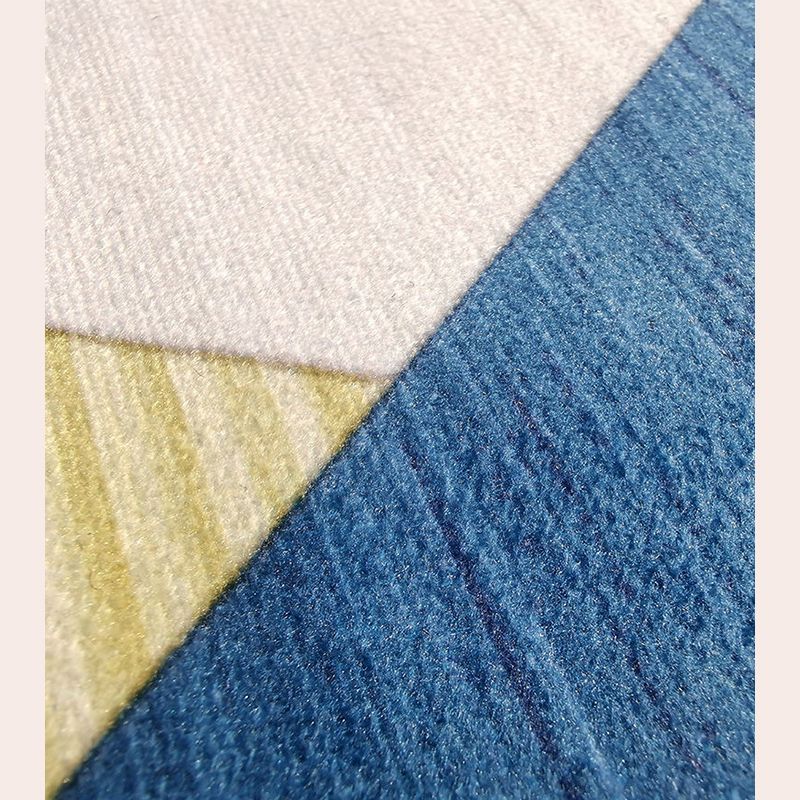 Gray Geometric Area Rug Rubber Modern Rug Washable Carpet for Living Room