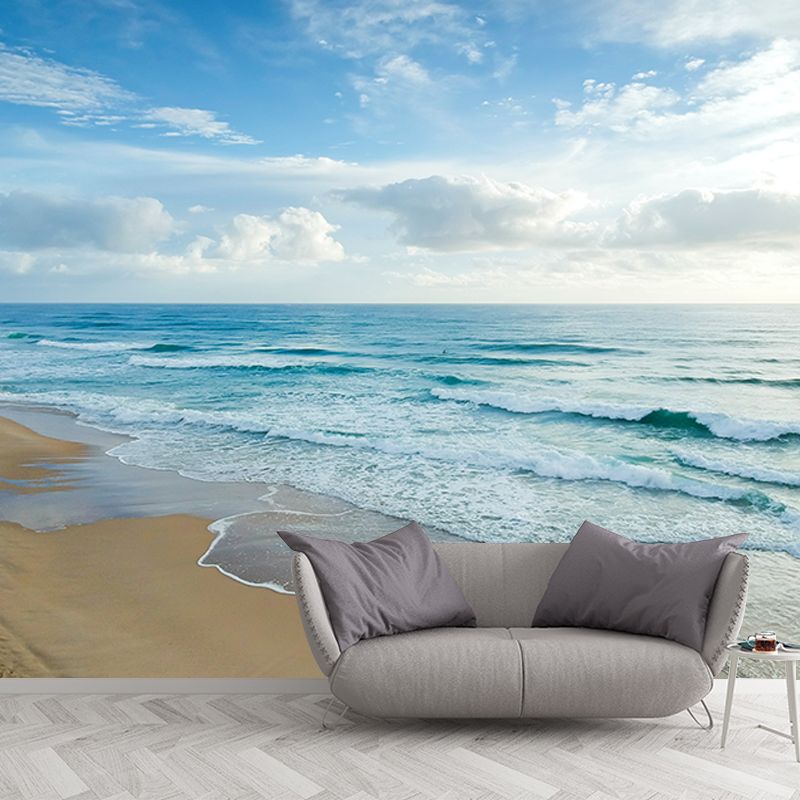 Photography Stain Resistant Mural Wallpaper Beautiful Beach Indoor Wall Mural