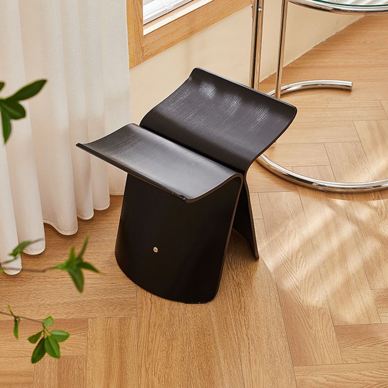 15.7" Tall Trestle End Table Scandinavian Solid Wood Side Table