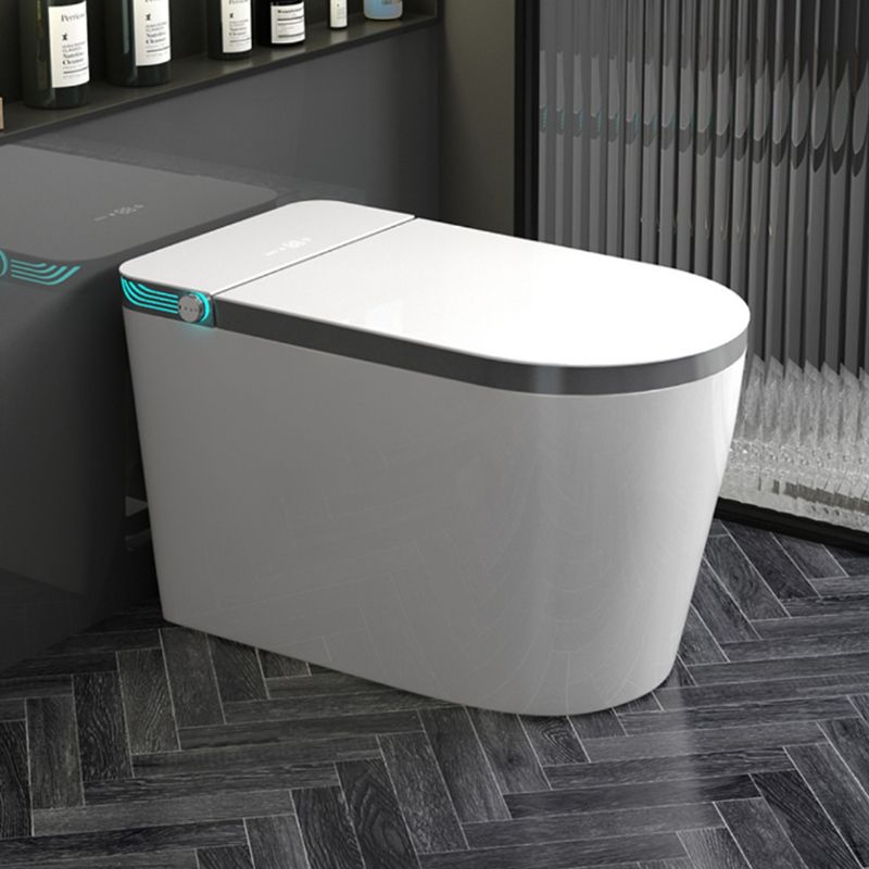 Modern Floor Mount Flush Toilet Siphon Jet Toilet Bowl with Slow Close Seat for Washroom