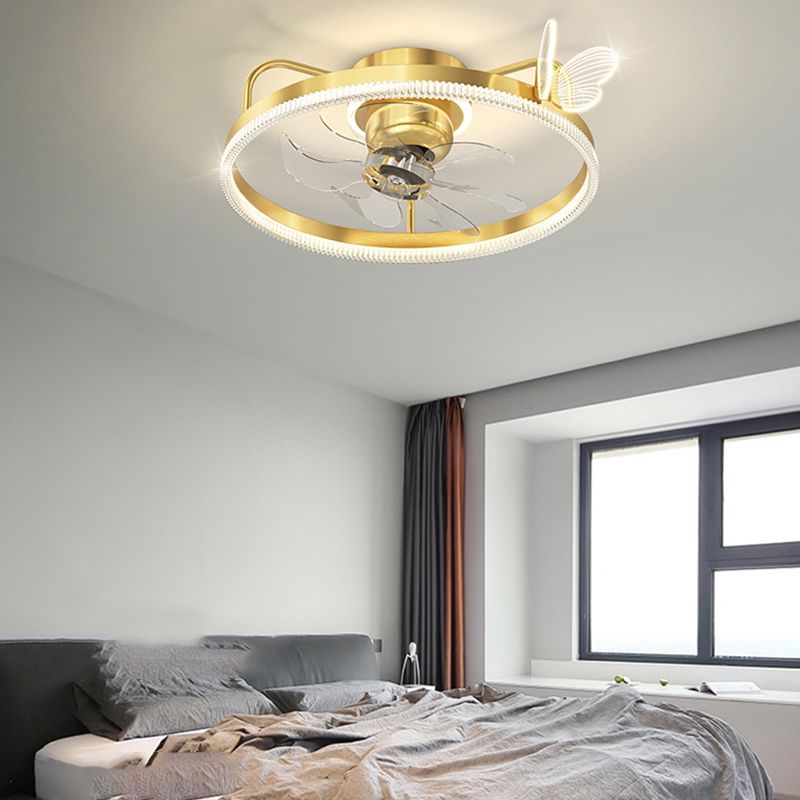 Modern Style Ceiling Fan Lamp Metal Ceiling Fan Lighting for Bedroom