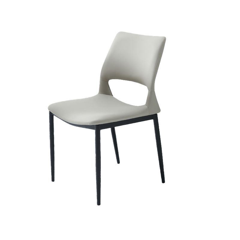 Industrial Kitchen Dining Side Chair Open Back Metal Side Chair