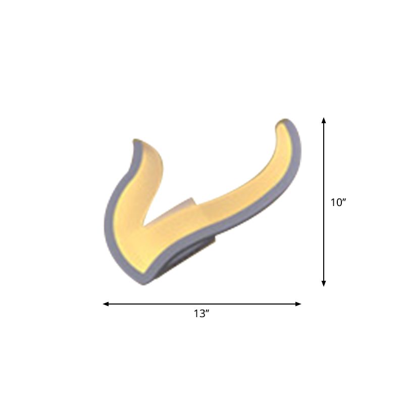 Diamond/Twig/Flower Acrylic LED Wall Lamp Fixture Minimalistic White Wall Sconce Lighting for Bedroom