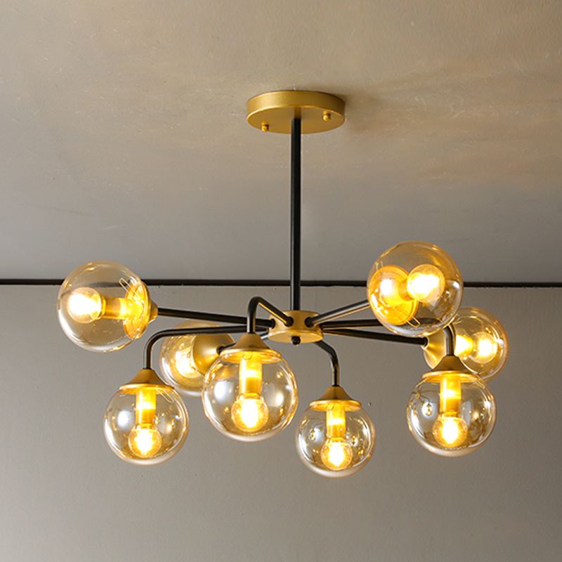 Contemporary Globe Chandelier Lights Glass Chandelier Light Fixture for Living Room