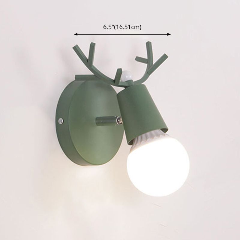 Unique Shade Wall Lighting Modern Nordic Style Metal 1 Light Sconce Light in Pink and White