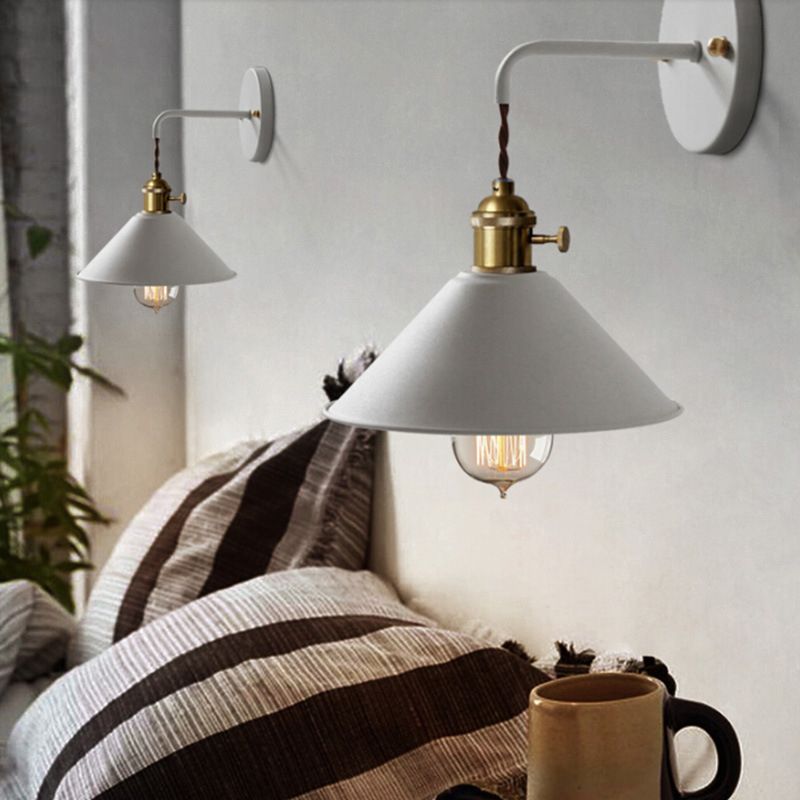 Nordic Style Wall Mount Light Cone Shape Colorful Wall Lamp for Living Room